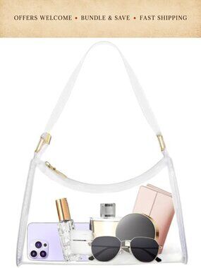 Clear PVC Crossbody Bag Stadium Approved Transparent Purse